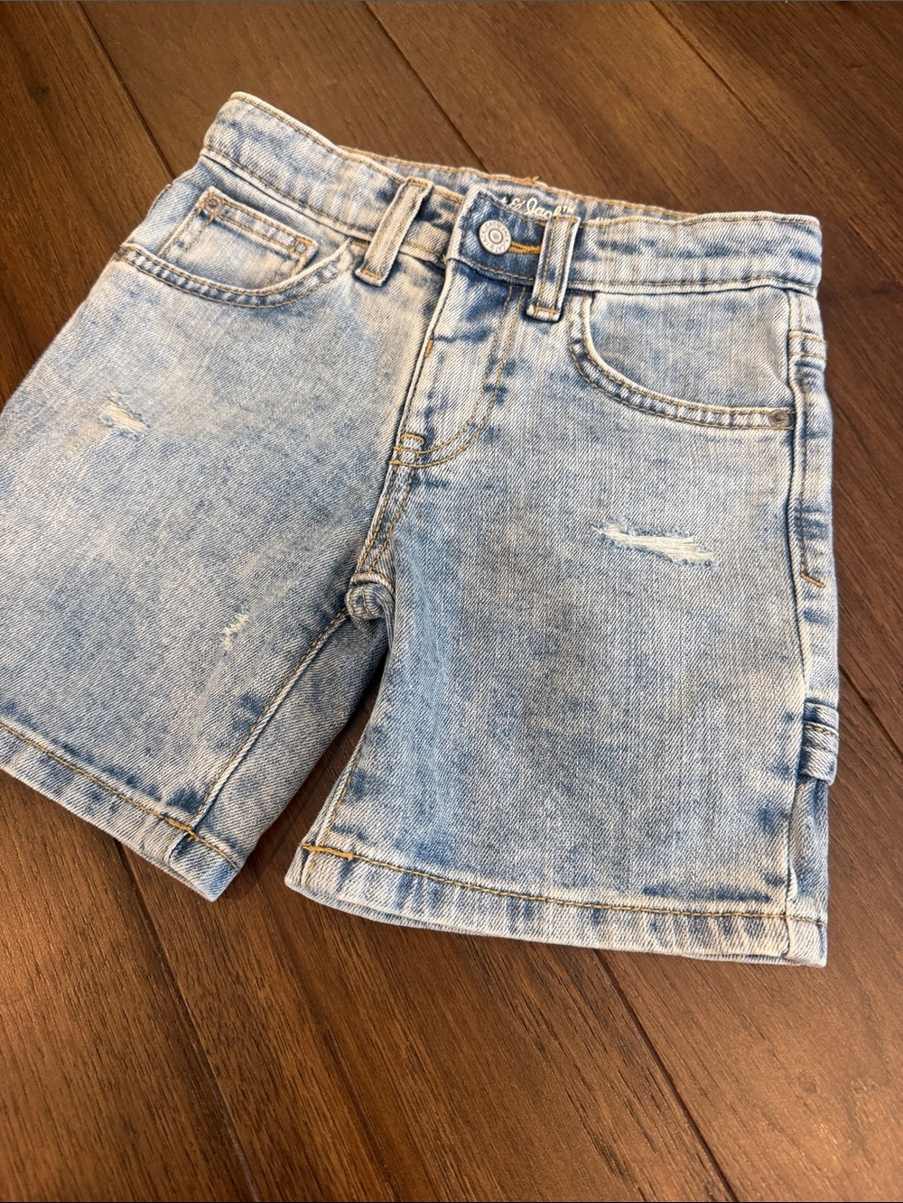 Cat & Jack Light Blue Denim Boys Shorts Size 4T - C39-170 - Picture 3 of 4